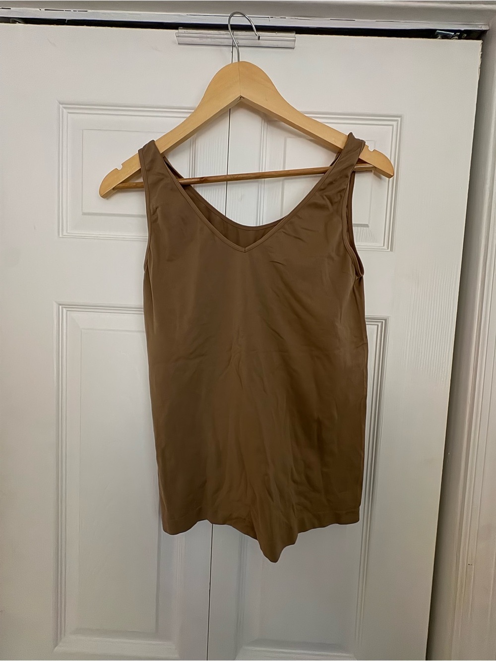 Women's Brown/gold V-Neck Tank Top